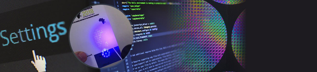 Holografické štruktúry, overovanie ochranných prvkov a softvér — obrazový materiál pôvodného webu K2-SK